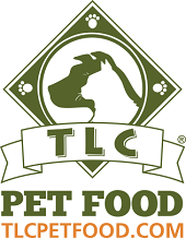 The logo of TLC Pet Food which shows a dog