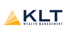 Orange triangle made of 3 smaller triangles next to the words KLT Wealth Management