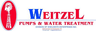 A logo for Weitzel Pumps and Water Treatment showing a windmill.