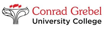 A logo for Conrad Grebel University College.