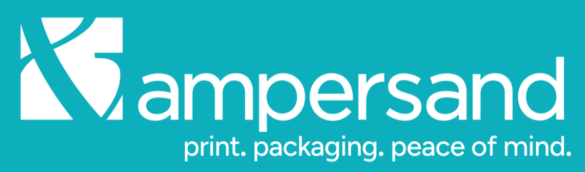 A logo with a teal background that shows an ampersand as well as the word.