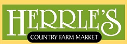 Light green border and darker green inset; word Herrle's written large and country farm market written below in black border