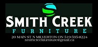 Black background. In centre a sphere with an S shape moving through and Smith Creek written below.