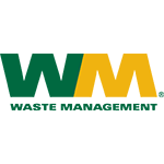 The Waste Management logo which has an M and a W in green and yellow respectively