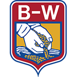 A logo for B-W Feed and Supply showing hands with animal feed.